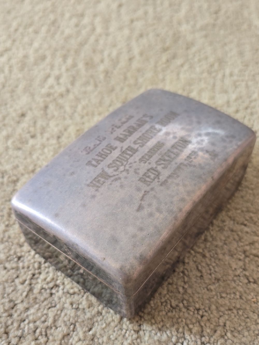 1950 Tahoe Harrah's Grand Opening Staring "Red Skelton" Trinket Box